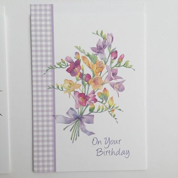 Vintage Current Birthday Cards Bundle/Lot 8 Floral Design Printed in the USA - Picture 6 of 8